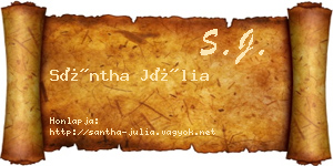 Sántha Júlia névjegykártya