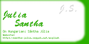 julia santha business card