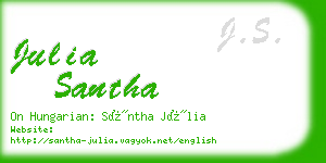 julia santha business card